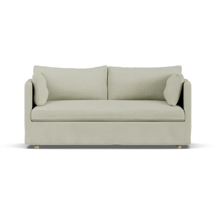 Canapé Linnevik - Luiza Beige 3981-chêne blanchi à l’huile, 2 places, avec jupe - 1898