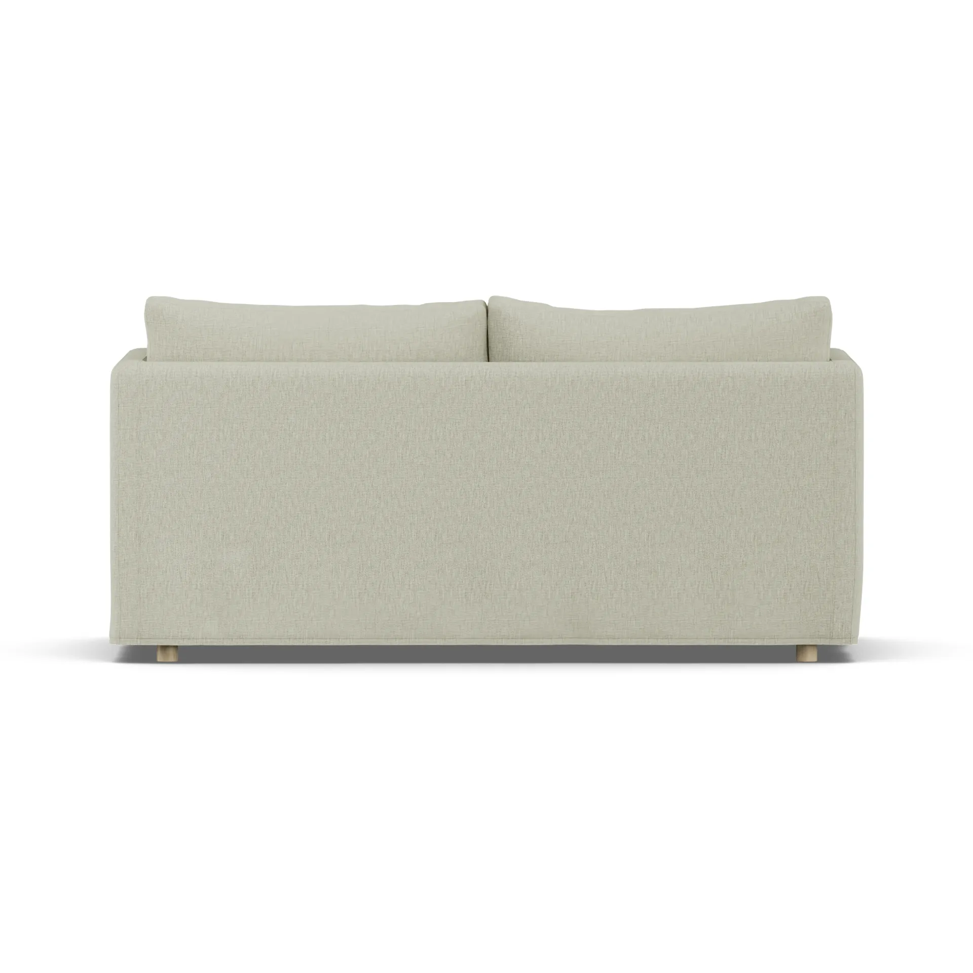 Canapé Linnevik, Luiza Beige 3981-chêne blanchi à l’huile, 2 places, avec jupe 1898