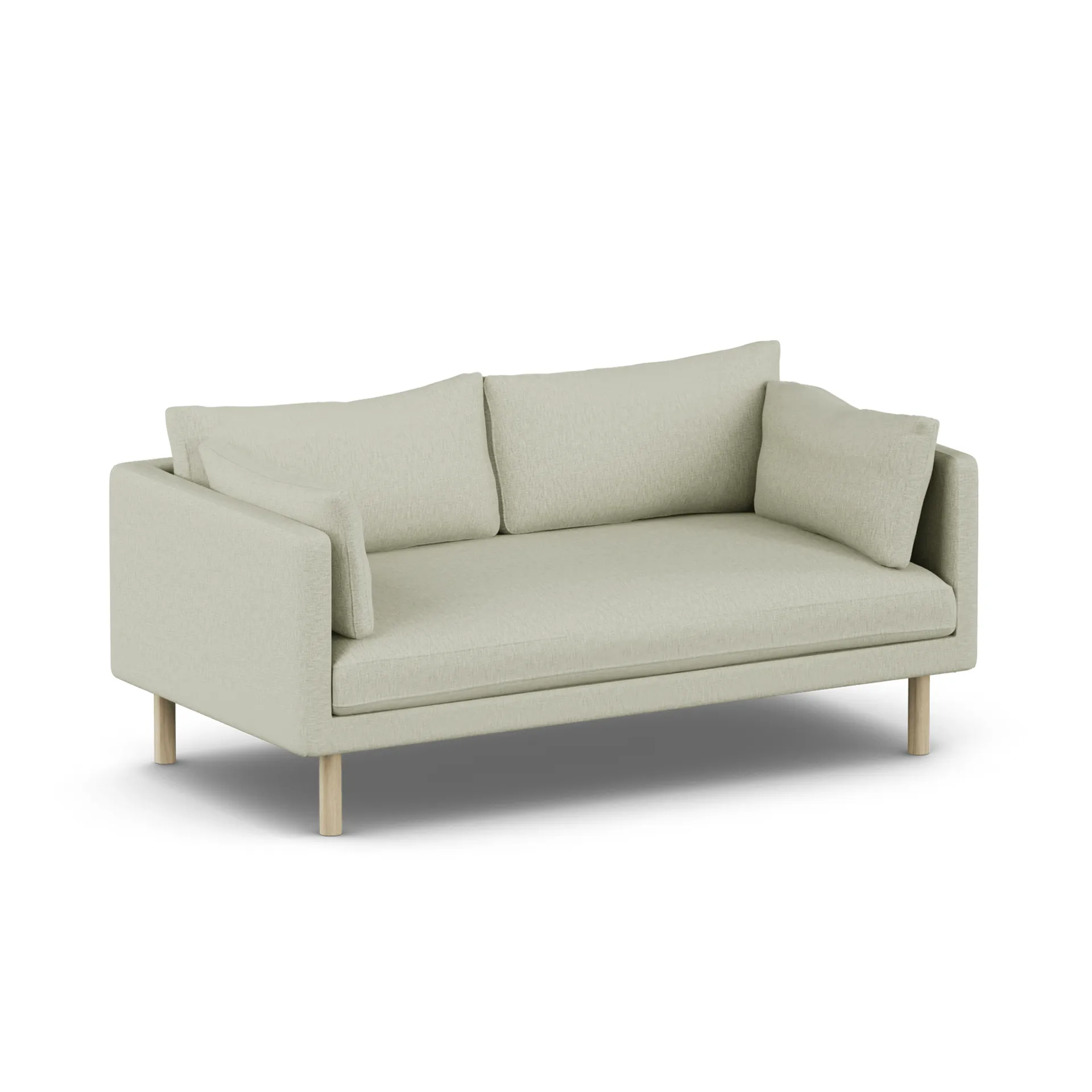Canapé Linnevik, Luiza Beige 3981-chêne blanchi à l’huile, 2 places, sans jupe 1898