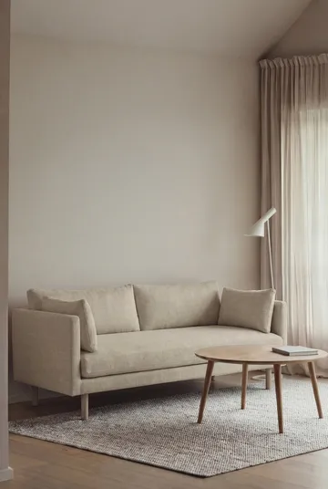 Canapé Linnevik - Luiza Beige 3981-chêne blanchi à l’huile, 2 places, sans jupe - 1898