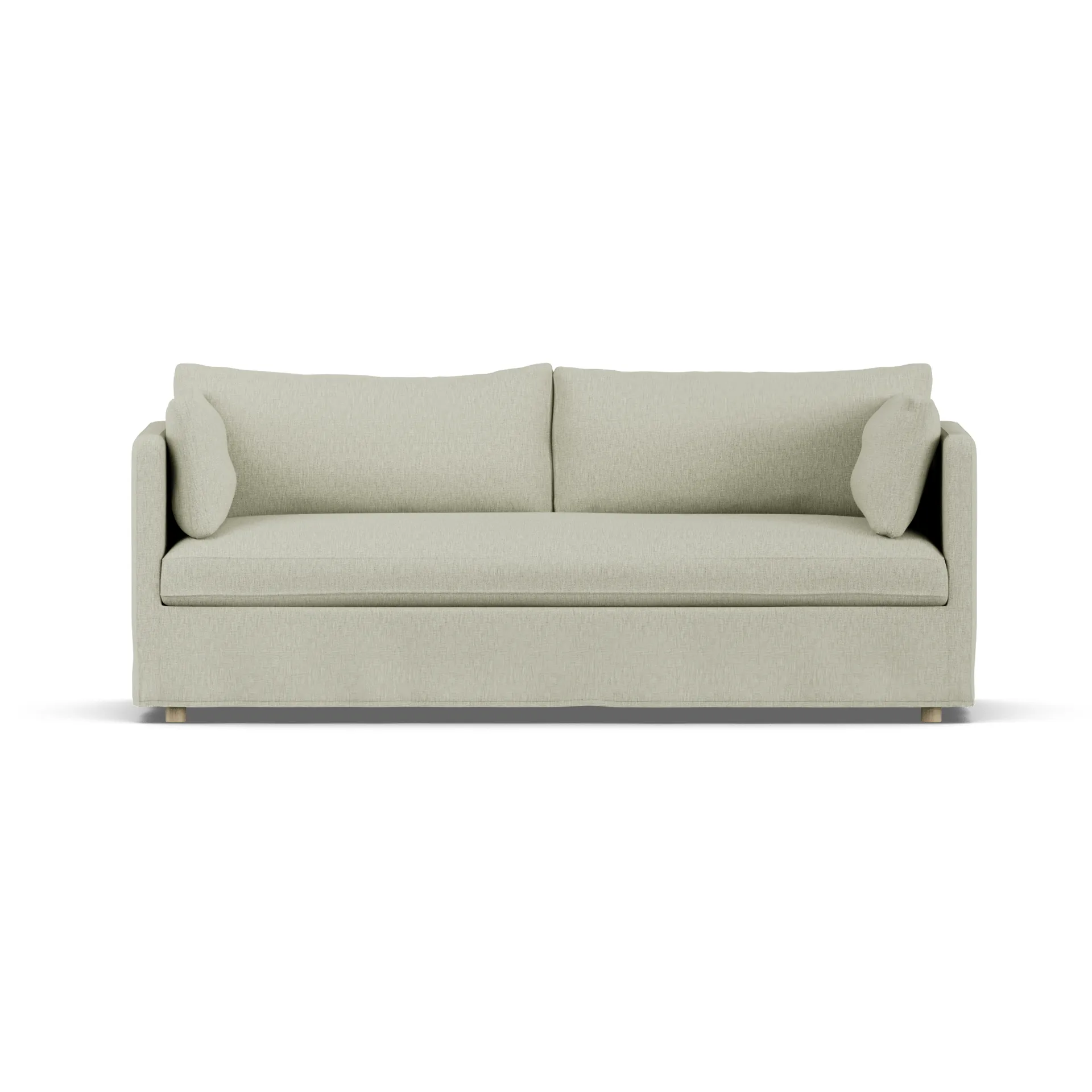Canapé Linnevik, Luiza Beige 3981-chêne blanchi à l’huile, 3 places, avec jupe 1898