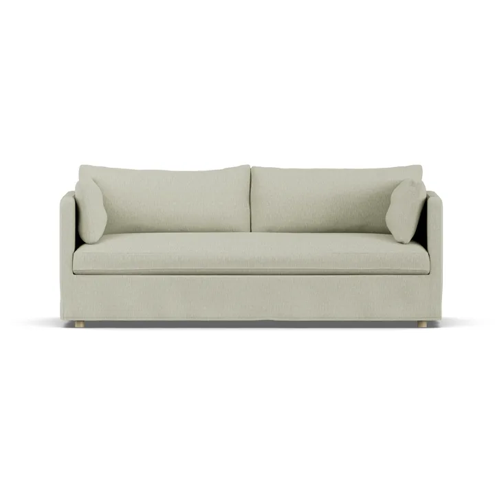 Canapé Linnevik - Luiza Beige 3981-chêne blanchi à l’huile, 3 places, avec jupe - 1898