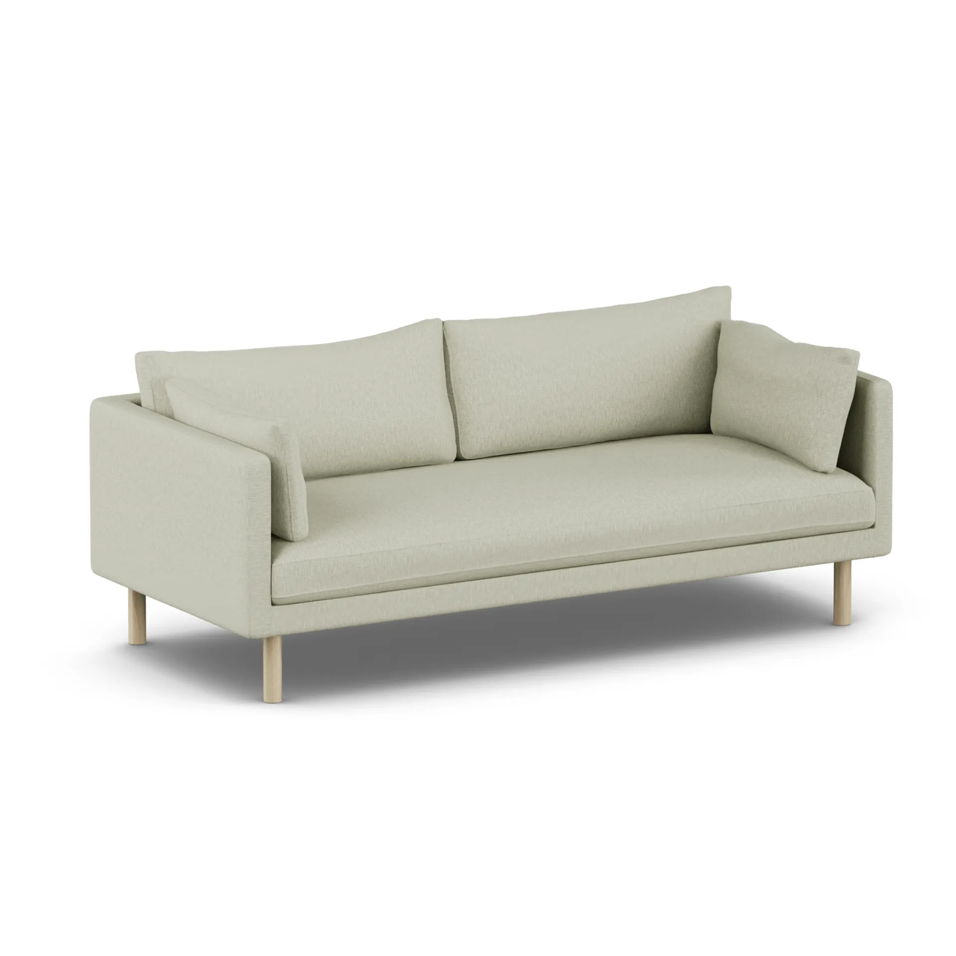 Canapé Linnevik, Luiza Beige 3981-chêne blanchi à l’huile, 3 places, sans jupe 1898