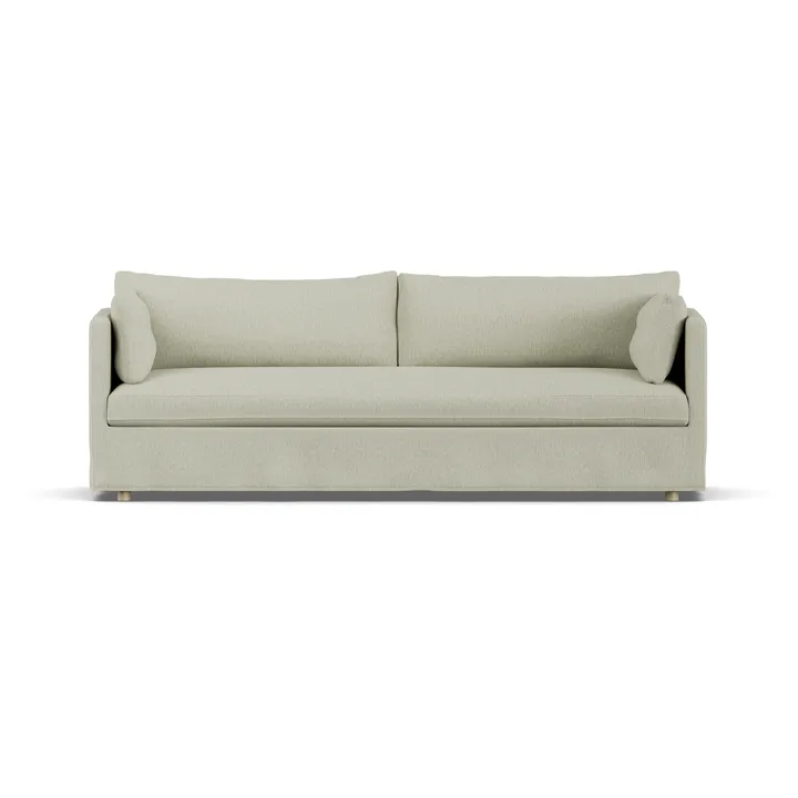 Canapé Linnevik - Luiza beige 3981-chêne blanchi à l’huile, 4 places, avec jupe - 1898