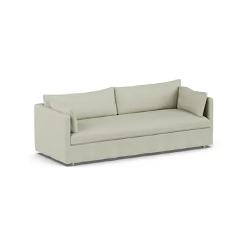 Canapé Linnevik - Luiza beige 3981-chêne blanchi à l’huile, 4 places, avec jupe - 1898