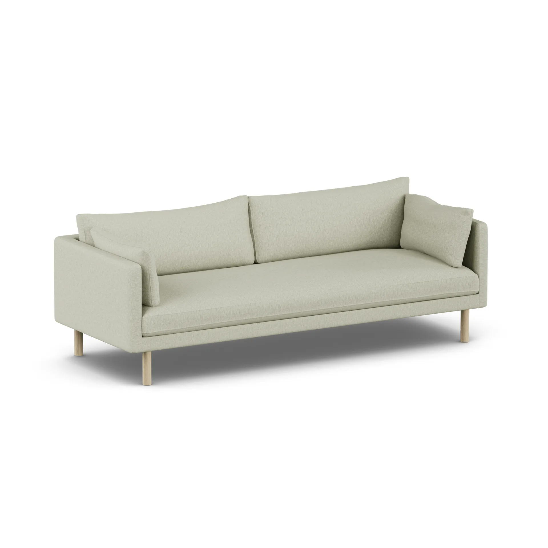 Canapé Linnevik, Luiza Beige 3981-chêne blanchi à l’huile, 4 places, sans jupe 1898