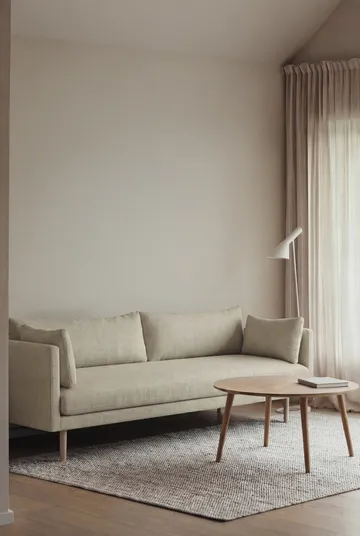 Canapé Linnevik - Luiza Beige 3981-chêne blanchi à l’huile, 4 places, sans jupe - 1898