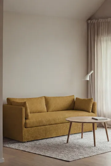 Canapé Linnevik - Luiza Mustard 3972-chêne blanchi à l’huile, 3 places, avec jupe - 1898