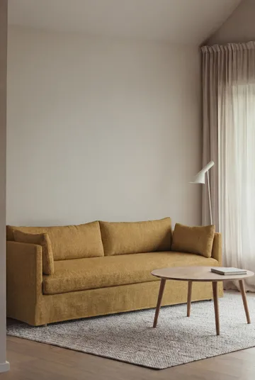 Canapé Linnevik - Luiza Mustard 3972-chêne blanchi à l’huile, 4 places, avec jupe - 1898