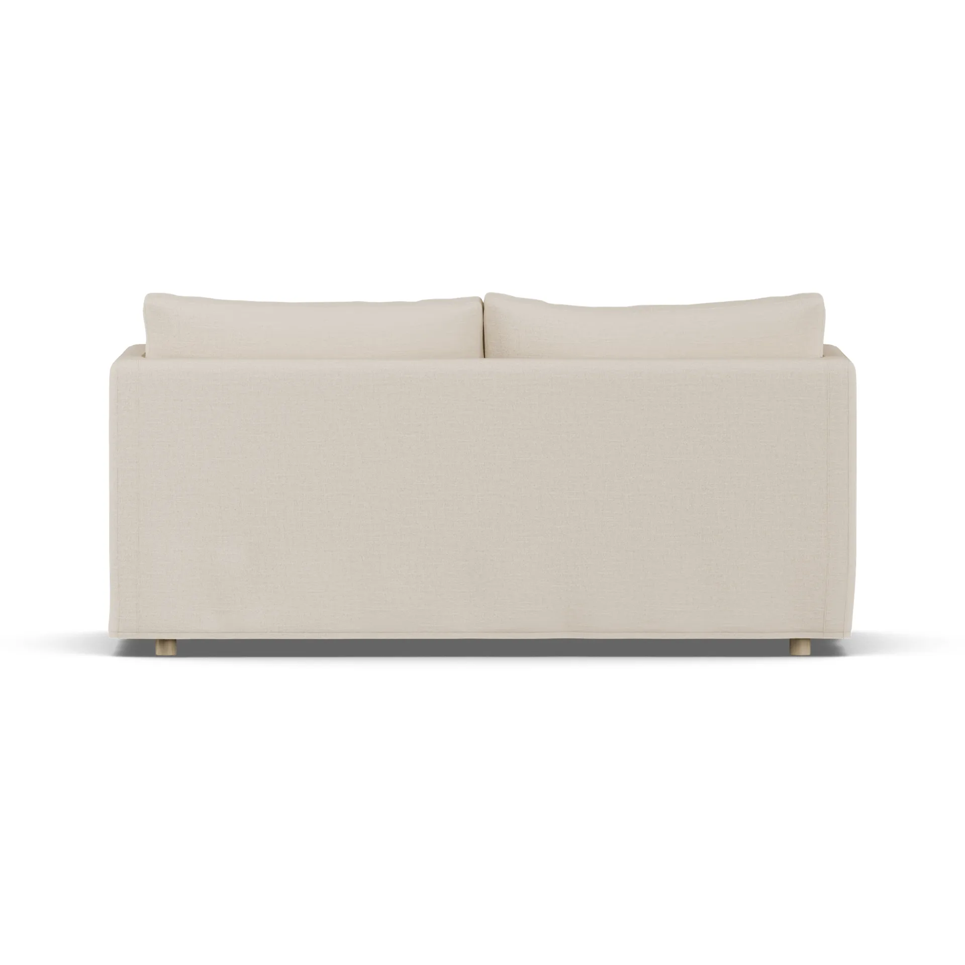 Canapé Linnevik, Same Beige 6670-chêne blanchi à l’huile, 2 places, avec jupe 1898