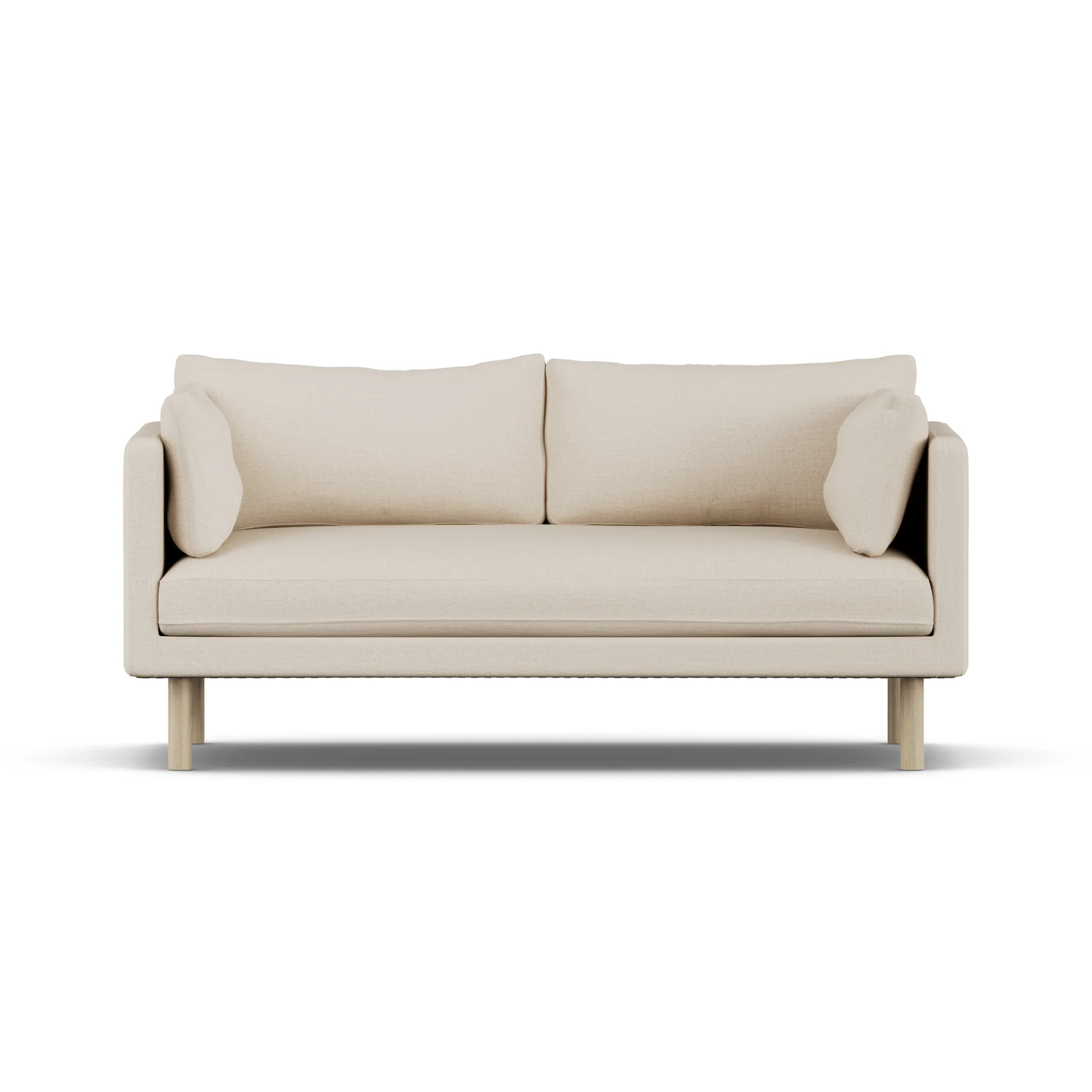 Canapé Linnevik, Same Beige 6670-chêne blanchi à l’huile, 2 places, sans jupe 1898