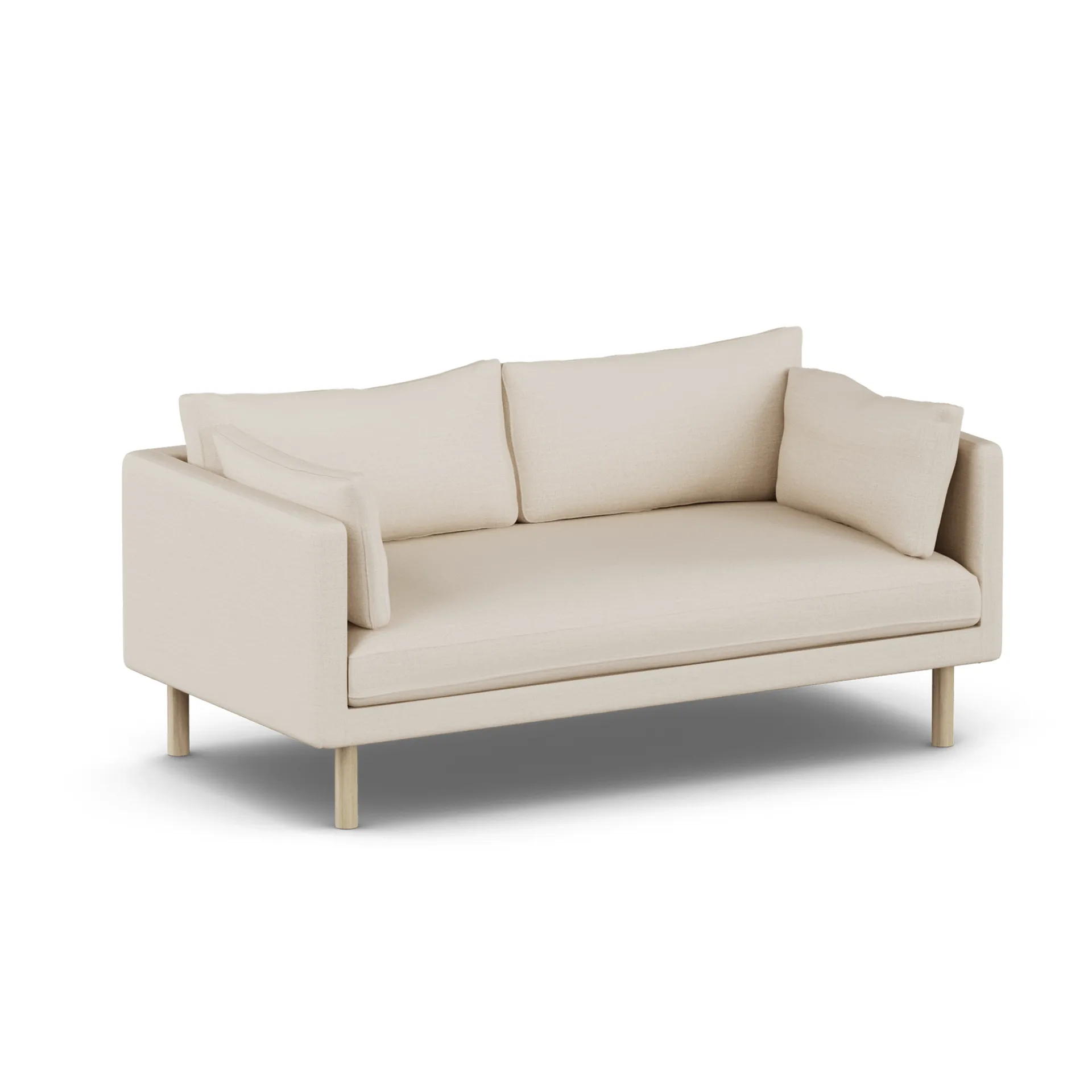 Canapé Linnevik, Same Beige 6670-chêne blanchi à l’huile, 2 places, sans jupe 1898