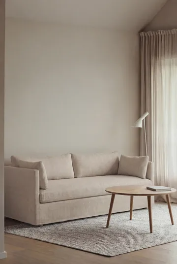 Canapé Linnevik - Same Beige 6670-chêne blanchi à l’huile, 3 places, avec jupe - 1898