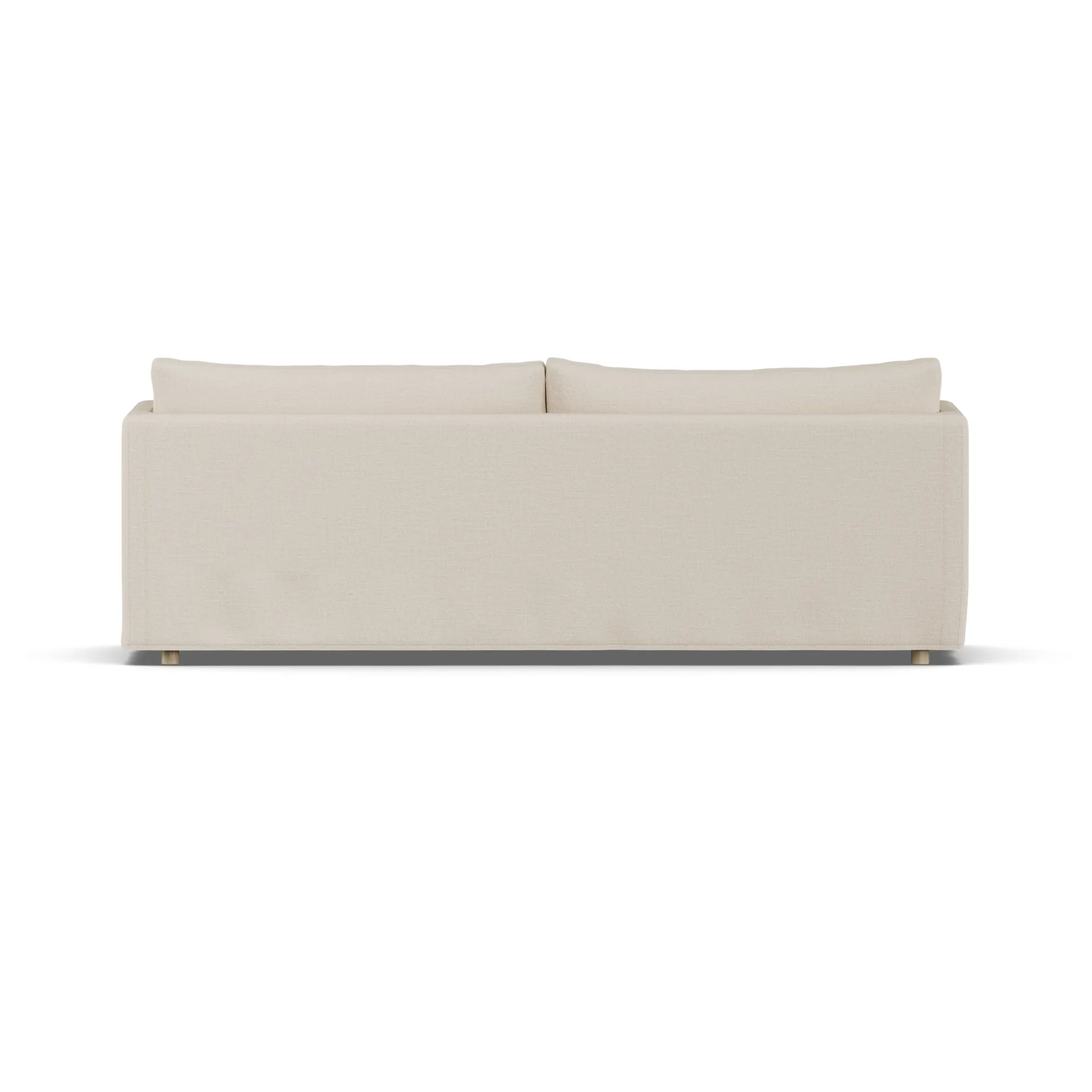 Canapé Linnevik, Same Beige 6670-chêne blanchi à l’huile, 4 places, avec jupe 1898