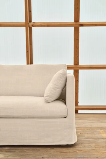 Canapé Linnevik - Same Beige 6670-chêne blanchi à l’huile, 4 places, avec jupe - 1898