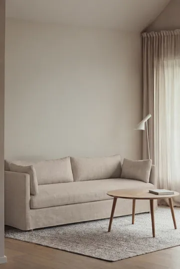 Canapé Linnevik - Same Beige 6670-chêne blanchi à l’huile, 4 places, avec jupe - 1898