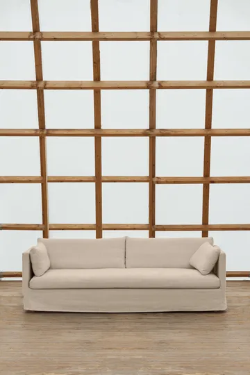 Canapé Linnevik - Same Beige 6670-chêne blanchi à l’huile, 4 places, avec jupe - 1898