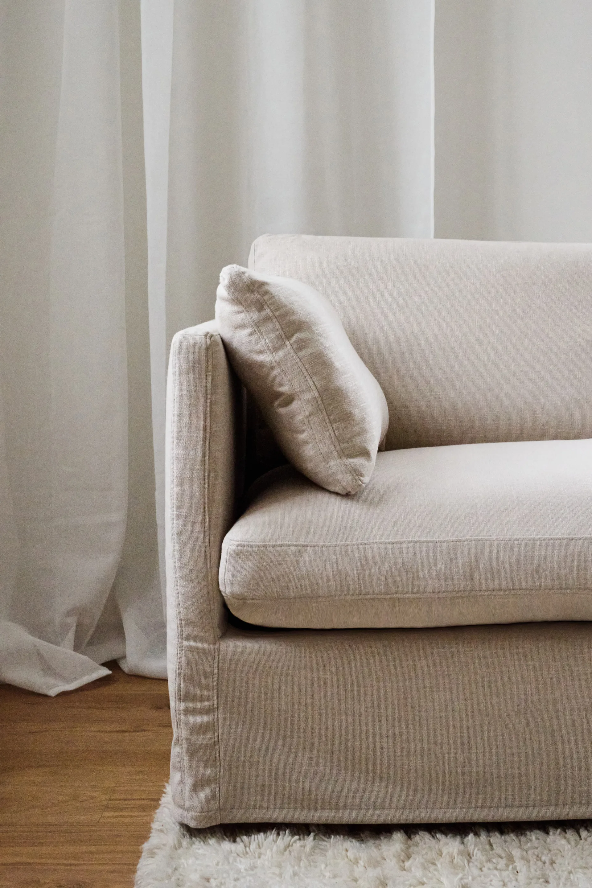 Canapé Linnevik, Same Beige 6670-chêne blanchi à l’huile, 4 places 1898