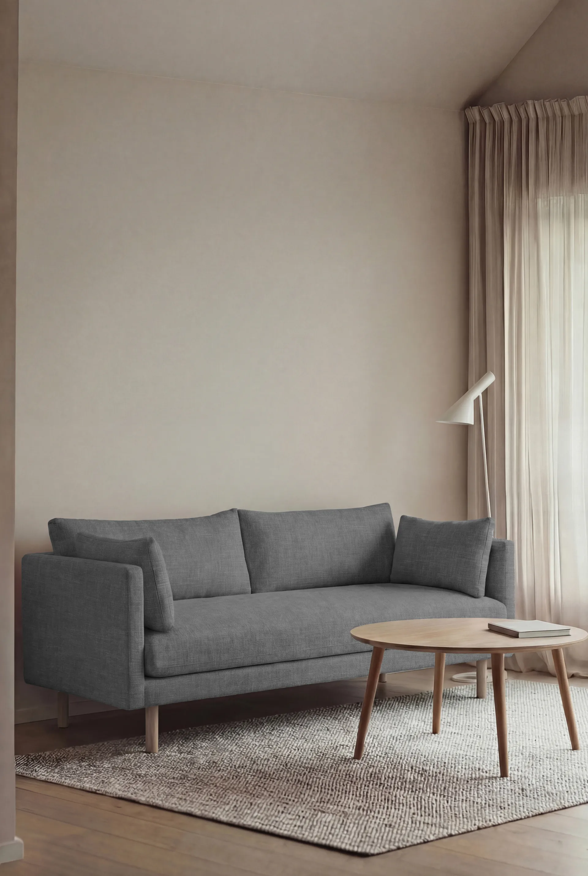 Canapé Linnevik, Same Blue 6678-chêne blanchi à l’huile, 2 places 1898