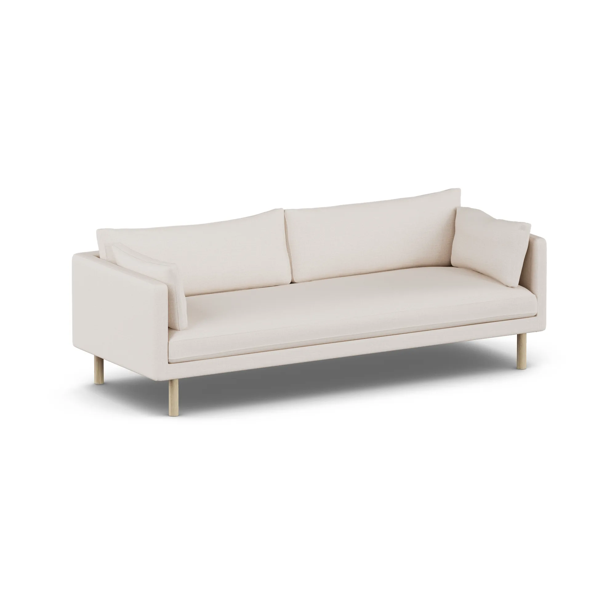 Canapé Linnevik, Same Off White 6671-chêne blanchi à l’huile, 4 places, sans jupe 1898