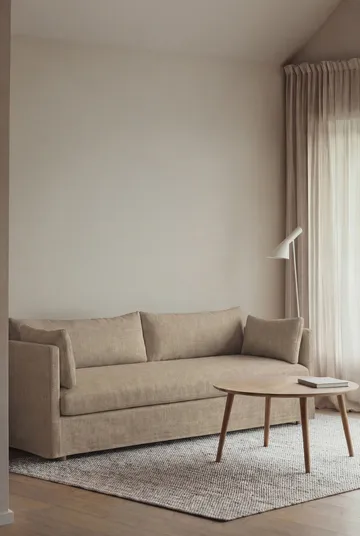 Canapé Linnevik - Same Sand 6672-chêne blanchi à l’huile, 4 places, avec jupe - 1898