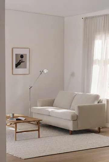 Canapé-lit Binga 2,5 places - Jump Beige 1956-frêne teinté foncé - 1898