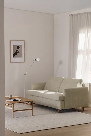 Canapé-lit Binga 2,5 places - Luiza Beige 3981-frêne teinté foncé - 1898