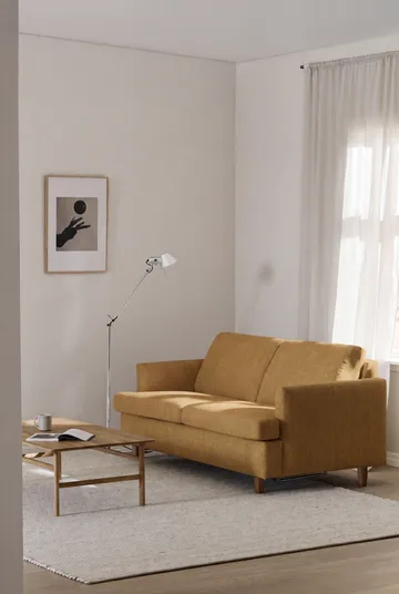 Canapé-lit Binga 2,5 places - Luiza Mustard 3972-frêne teinté foncé - 1898