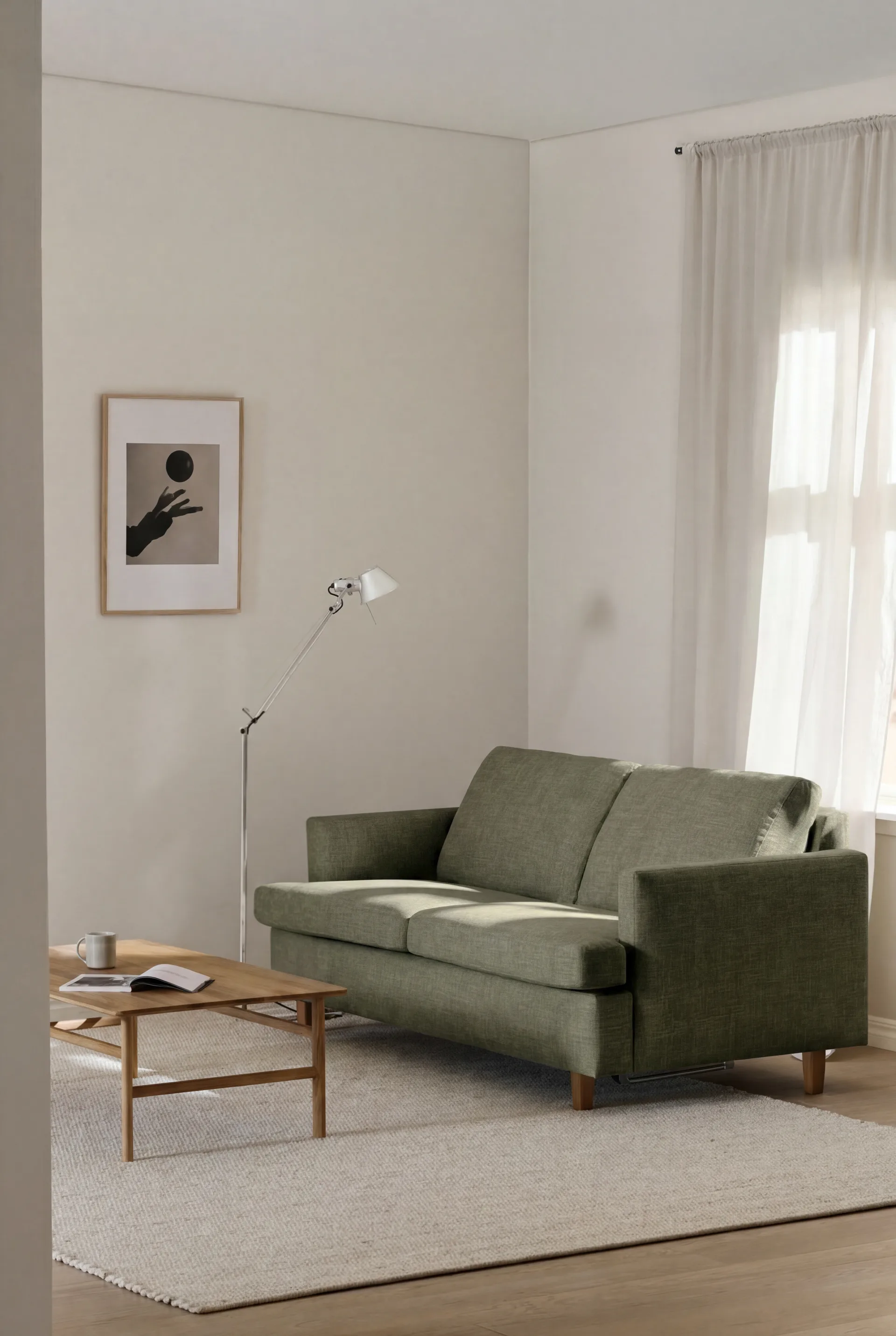 Canapé-lit Binga 2,5 places, Same Forest 6677-frêne teinté foncé 1898