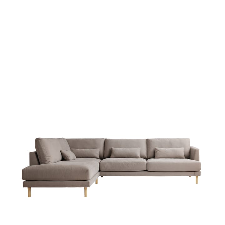 Canapé modulable Bredhult, A2 - tissu Alaska 0168 stone, pieds en chêne huilé blanc  - 1898