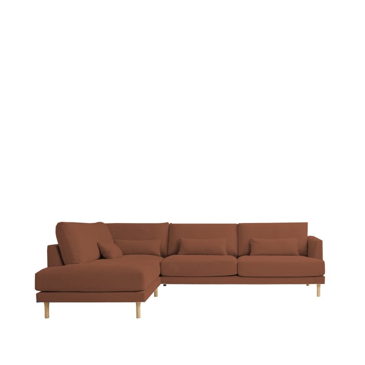 Canapé modulable Bredhult, A2 - tissu Alaska 0190 hazel, pieds en chêne huilé blanc  - 1898