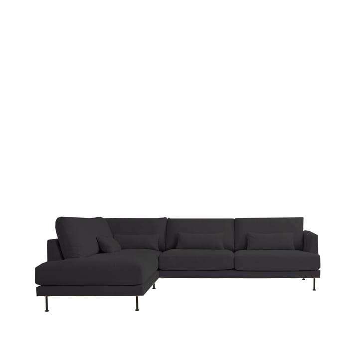 Canapé modulable Bredhult, A2 - tissu Alaska 0191 anthracite, pieds en métal noir  - 1898