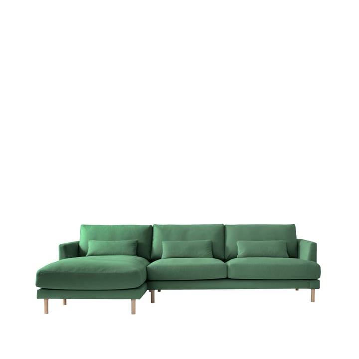 Canapé modulable Bredhult C2 - tissu moss, pieds en chêne huilé blanc  - 1898