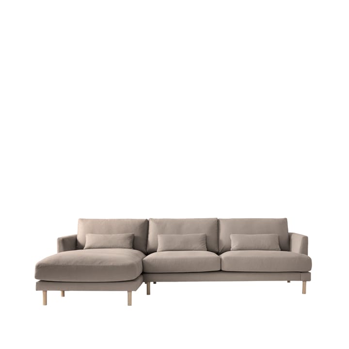 Canapé modulable Bredhult C2, tissu stone, pieds en chêne huilé blanc  1898