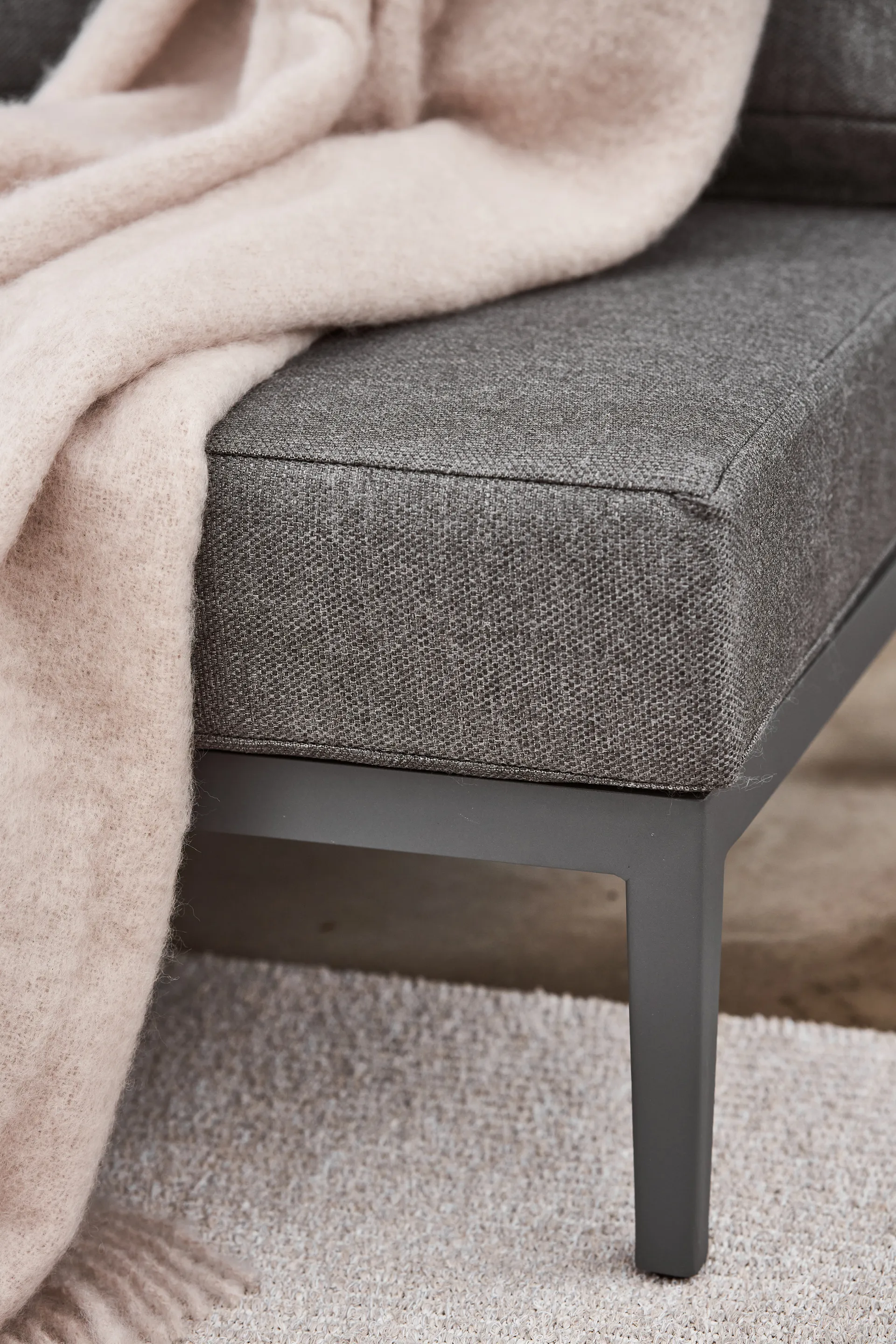 Canapé modulable Santander module central, Gris 1898