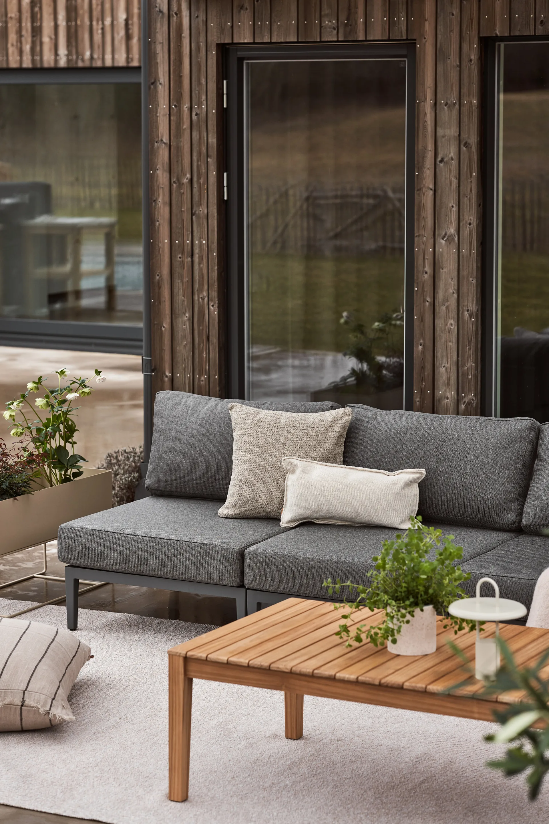 Canapé modulable Santander module central, Gris 1898