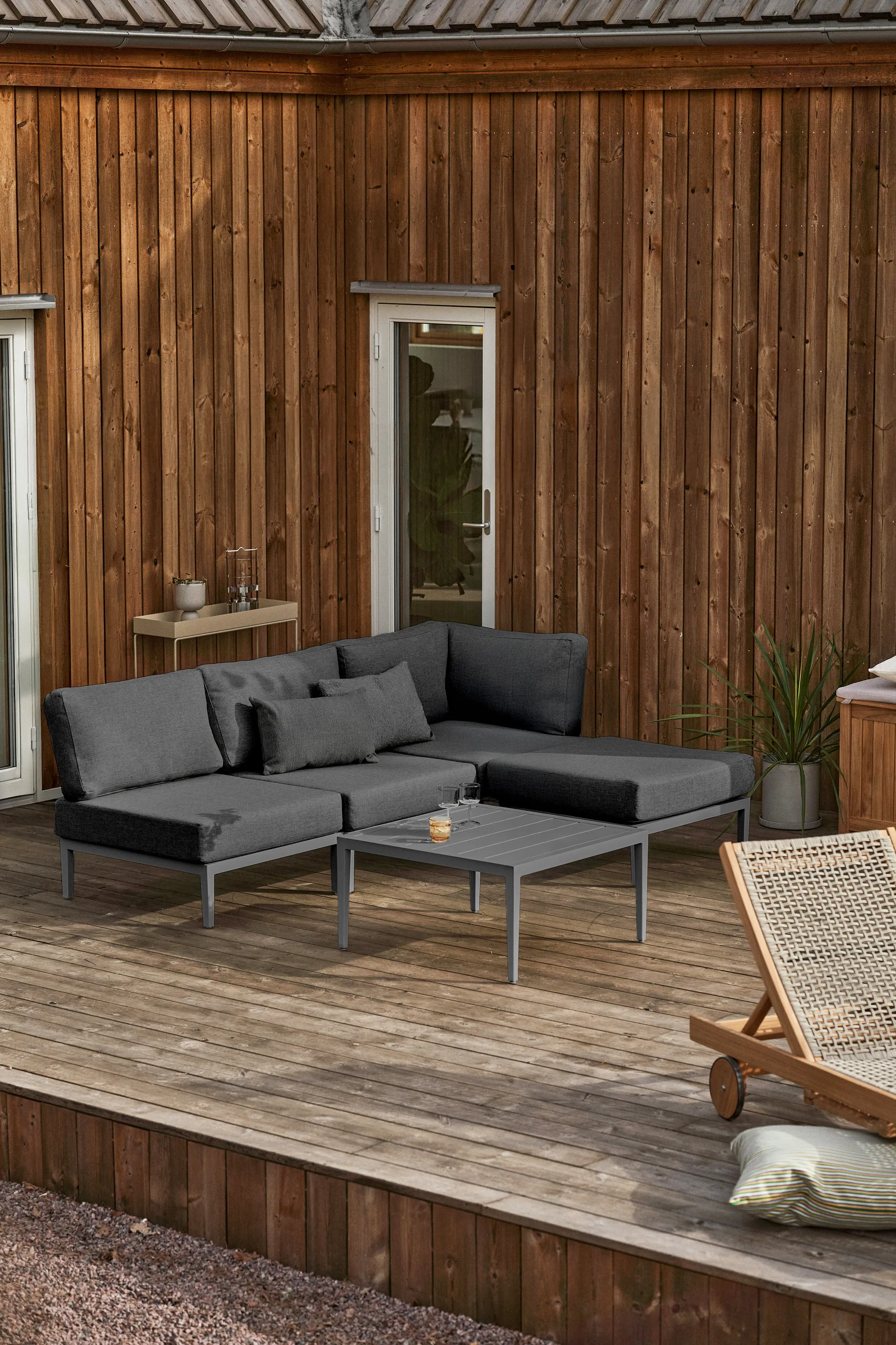 Canapé modulable Santander module central, Gris 1898