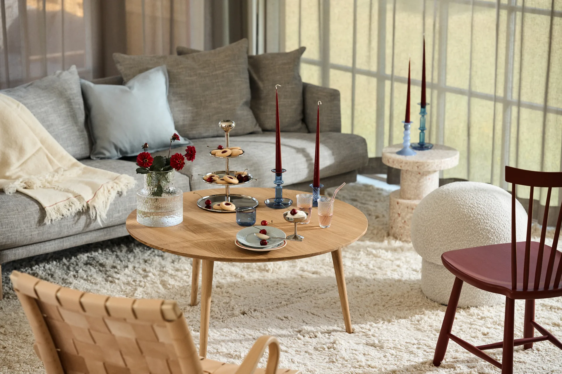 Canapé Sjövik, Bern Beige 0341-canapé, chêne blanchi, 3 places 1898