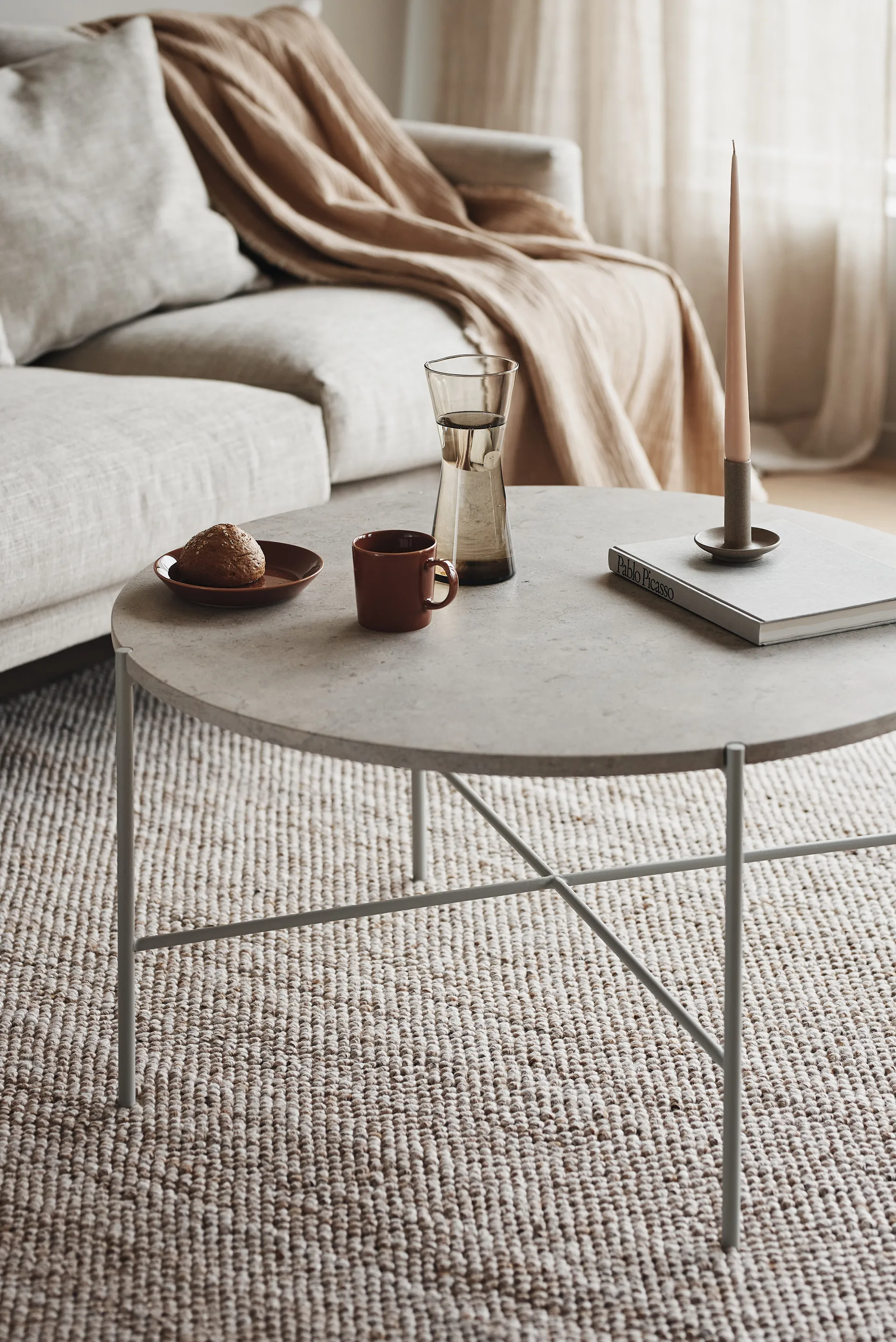 Canapé Sjövik, Bern Beige 0341-chêne blanchi à l’huile, 3,5 places 1898