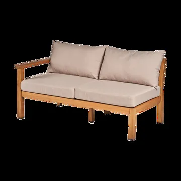 Canapé Stockaryd 2 places module droit teak/beige - 1898