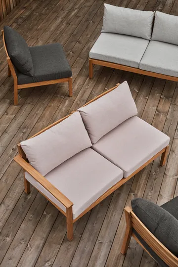 Canapé Stockaryd 2 places module droit teak/beige - 1898