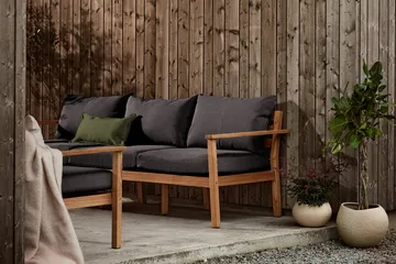 Canapé Stockaryd 3 places teak/dark grey - 1898