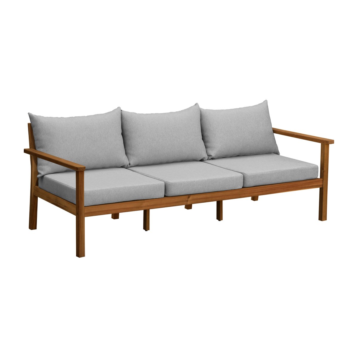 1898 Canapé Stockaryd 3 places teak/light grey | Design Scandinave | Gris