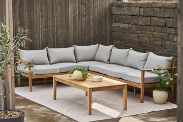 Canapé Stockaryd module d'angle teak/light grey - 1898