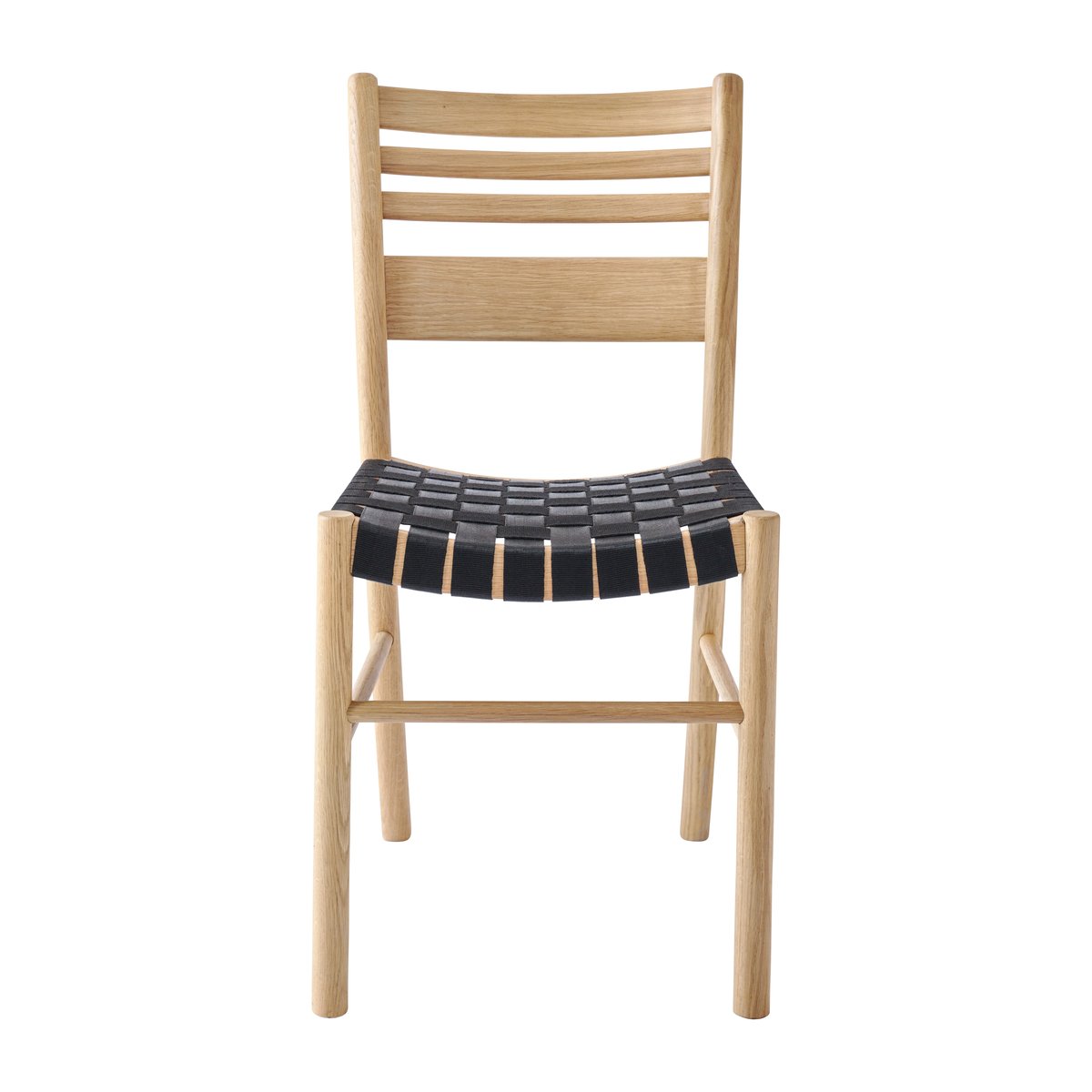 Chaise avec assise tressée Lillö Chêne pigmenté blanc