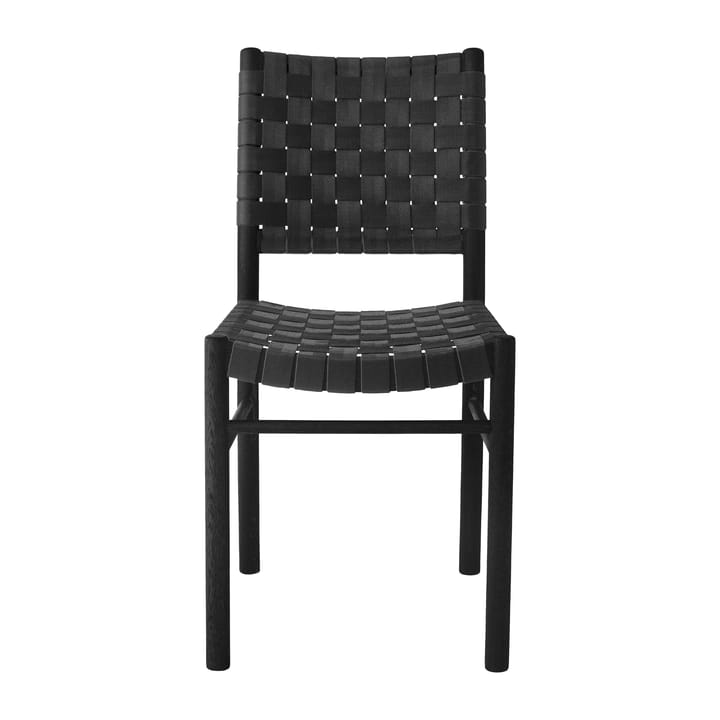Chaise avec dos et assise tressés Lillö - Noir - 1898