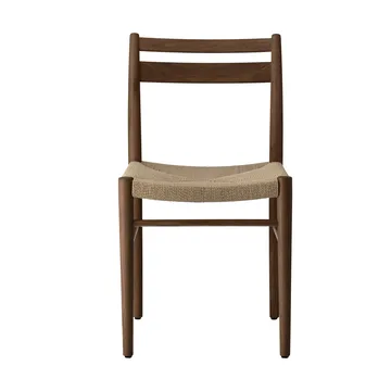 Chaise de salle à manger Fridhem - Chêne laqué fumé – tressé naturel - 1898