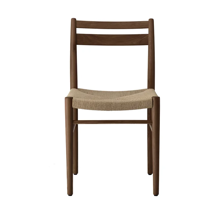 Chaise de salle à manger Fridhem - Chêne laqué fumé – tressé naturel - 1898