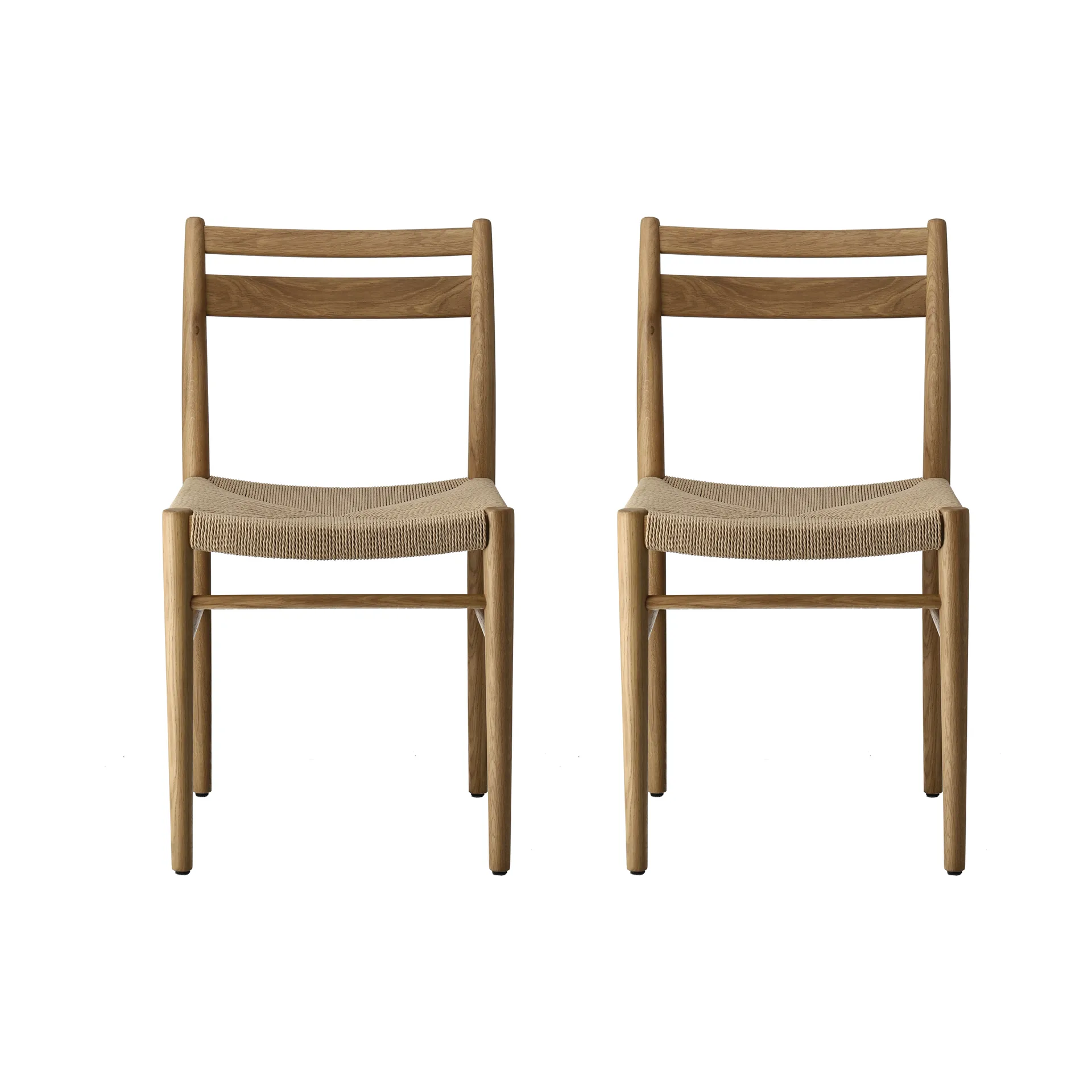 Chaise de salle à manger Fridhem, Chêne laqué-nature tressé, lot de 2,  1898
