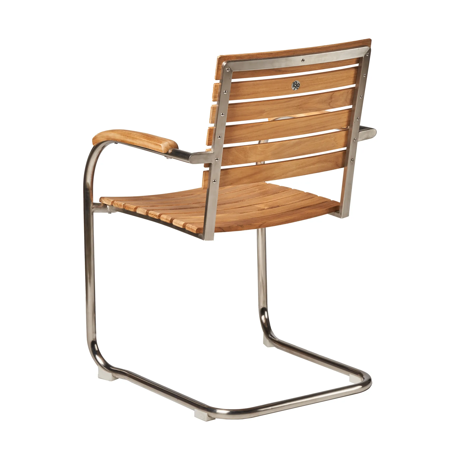 Chaise de salle à manger Rörvik, Teck-acier inoxydable 1898